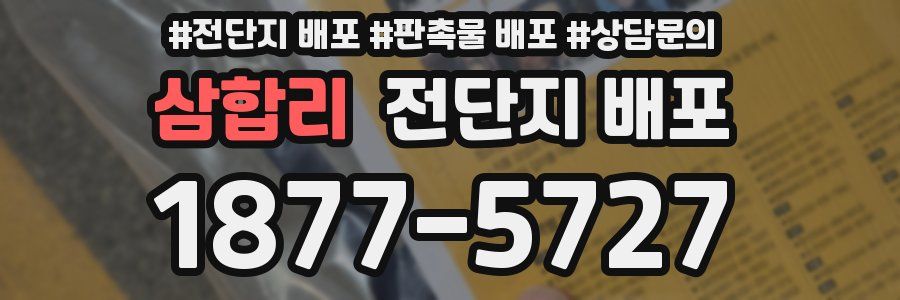 삼합리 전단지 배포