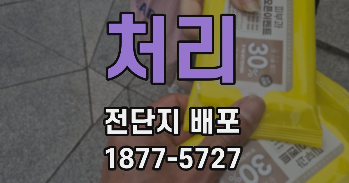 처리 전단지 배포