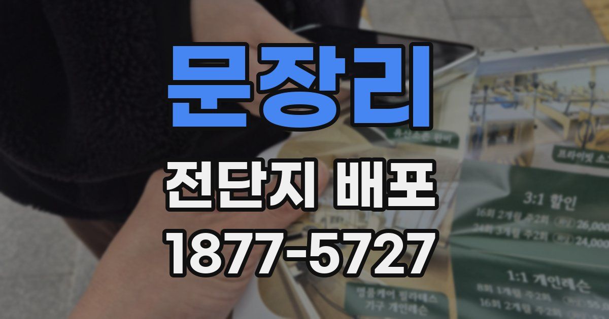 문장리 전단지 배포