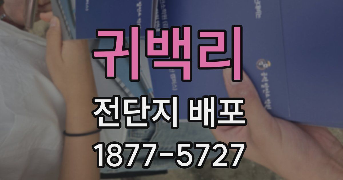 귀백리 전단지 배포
