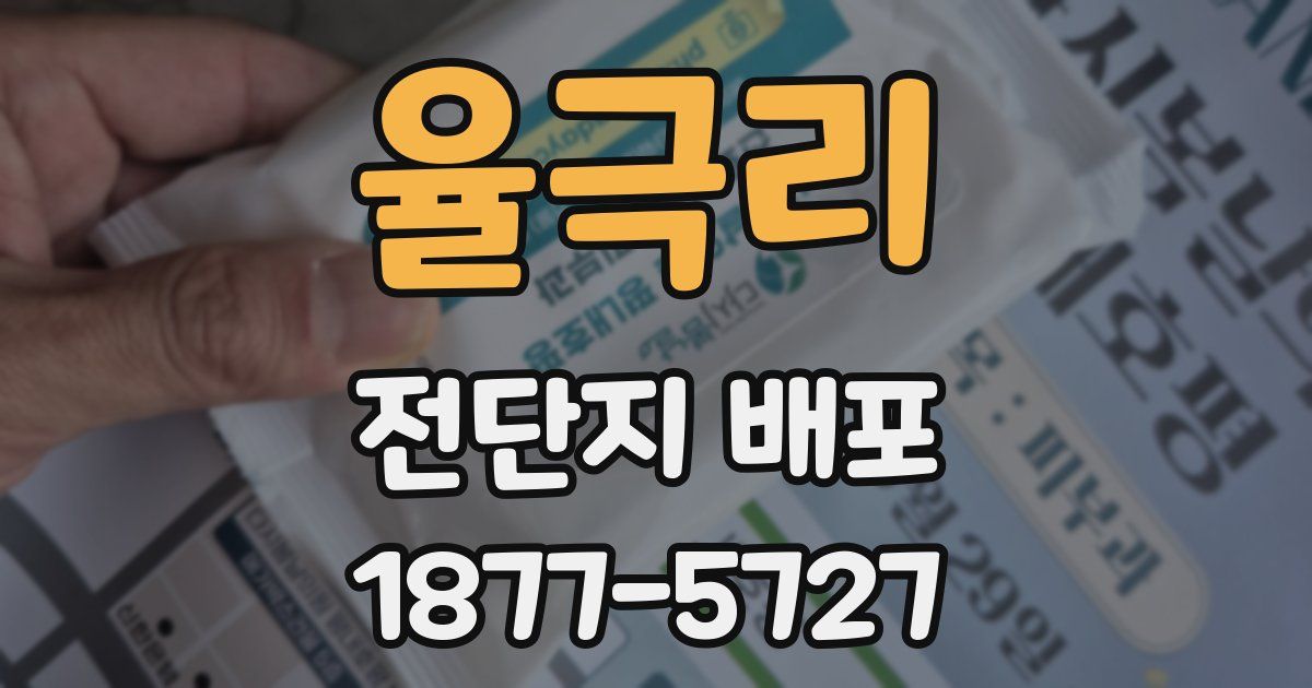 율극리 전단지 배포