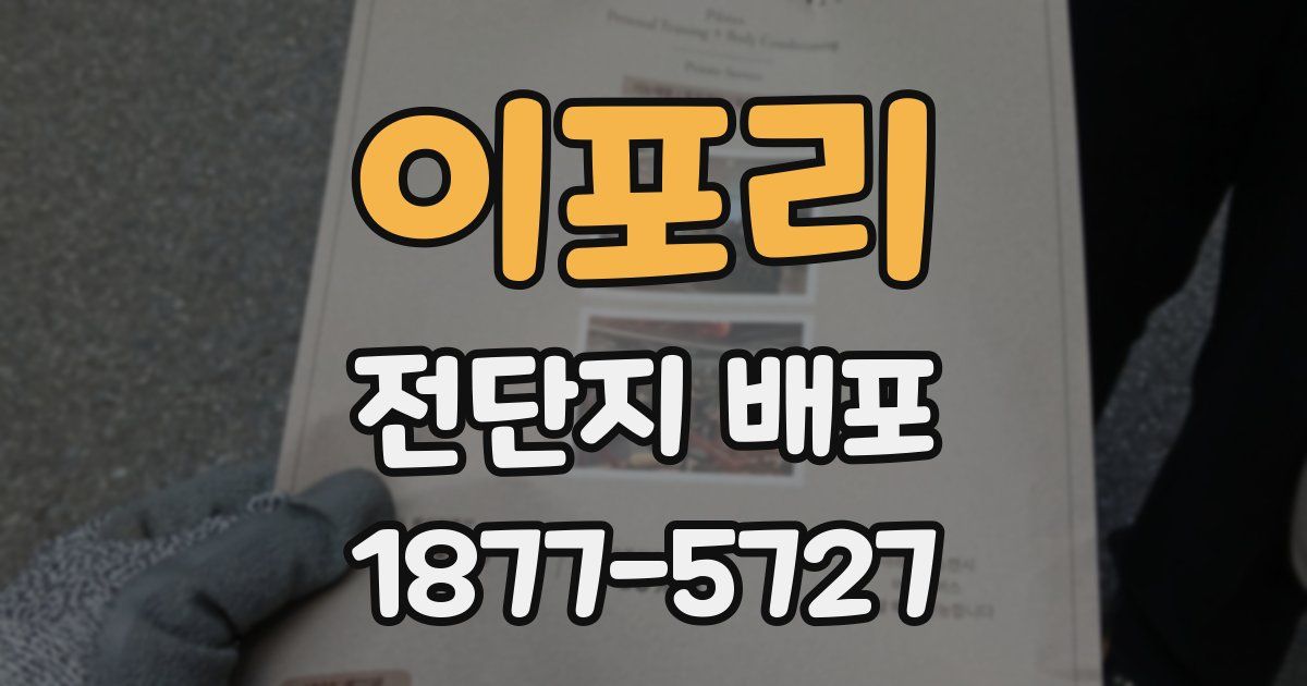이포리 전단지 배포