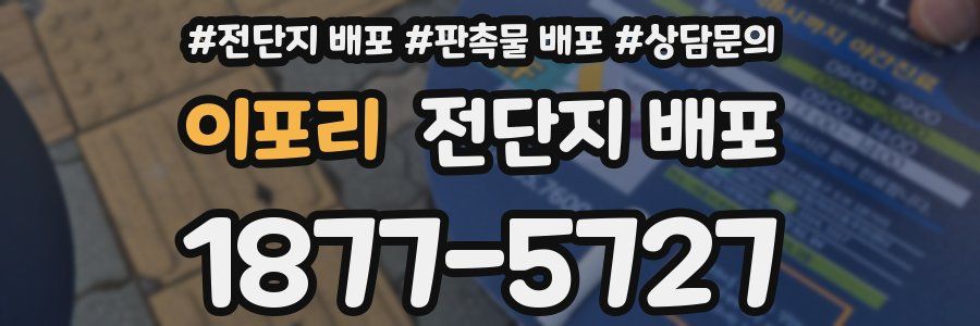 이포리 전단지 배포