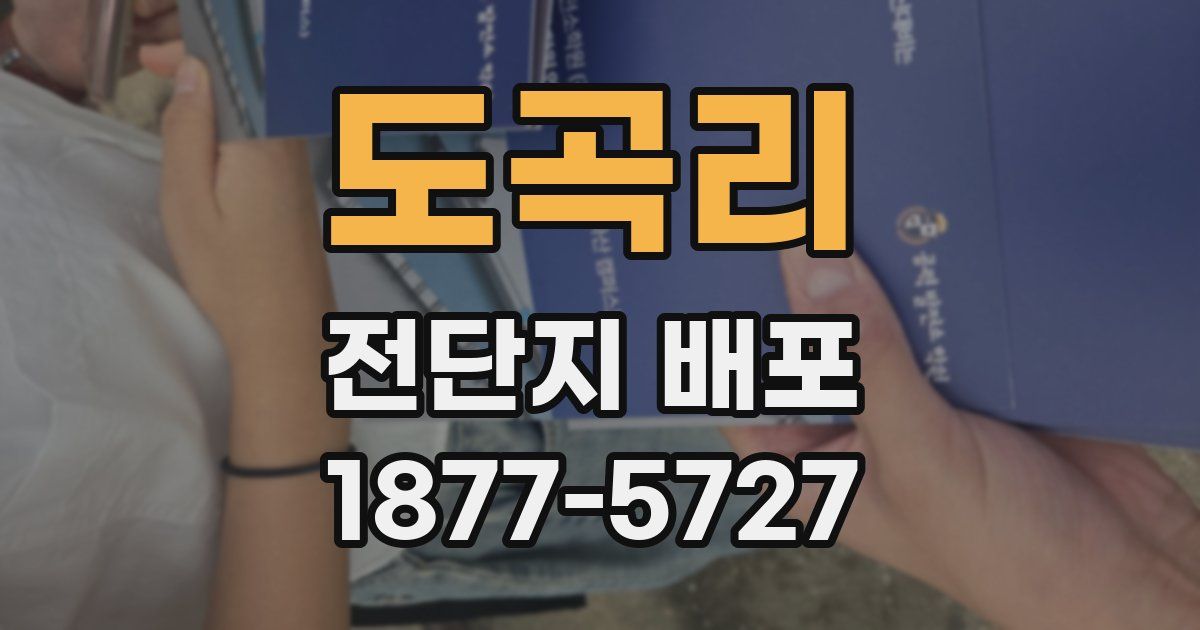 도곡리 전단지 배포