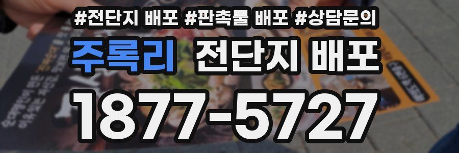주록리 전단지 배포