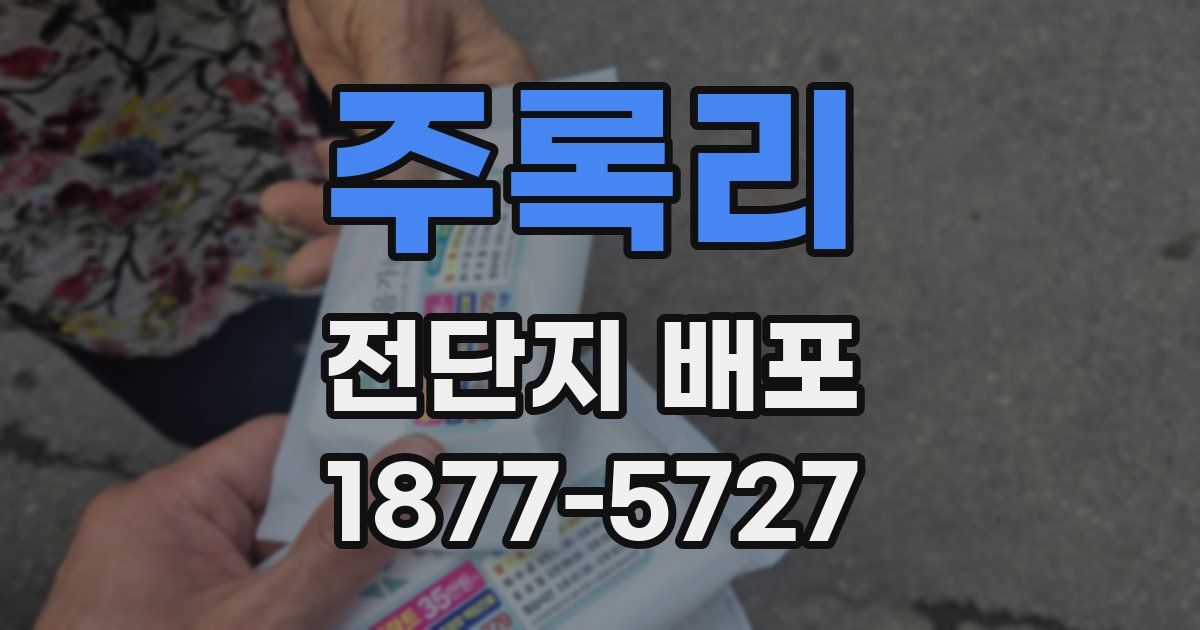주록리 전단지 배포