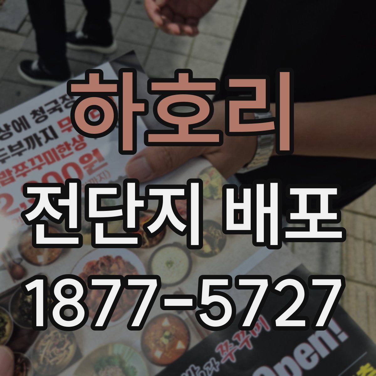 하호리 전단지 배포
