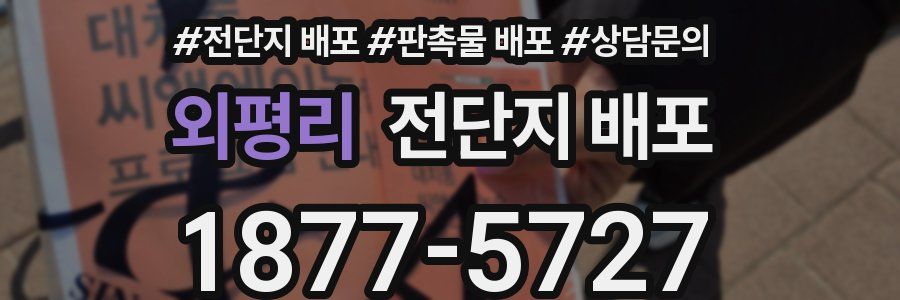 외평리 전단지 배포