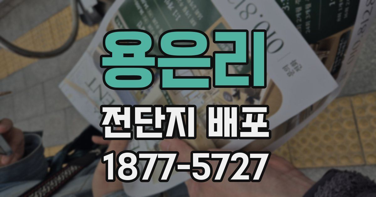 용은리 전단지 배포
