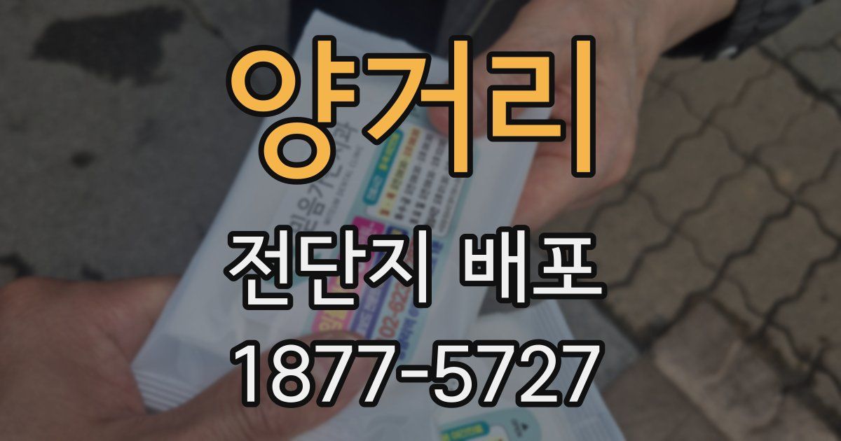 양거리 전단지 배포