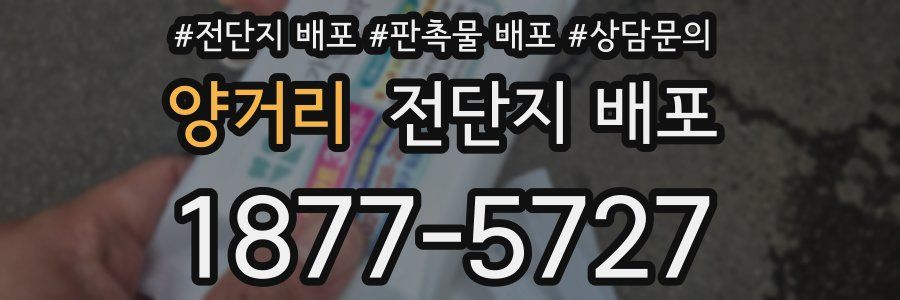 양거리 전단지 배포