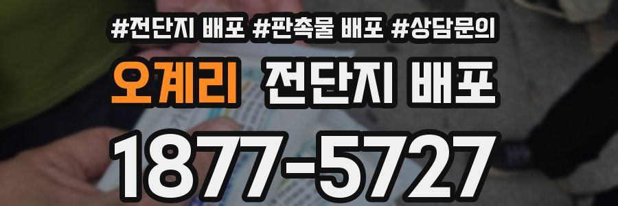 오계리 전단지 배포