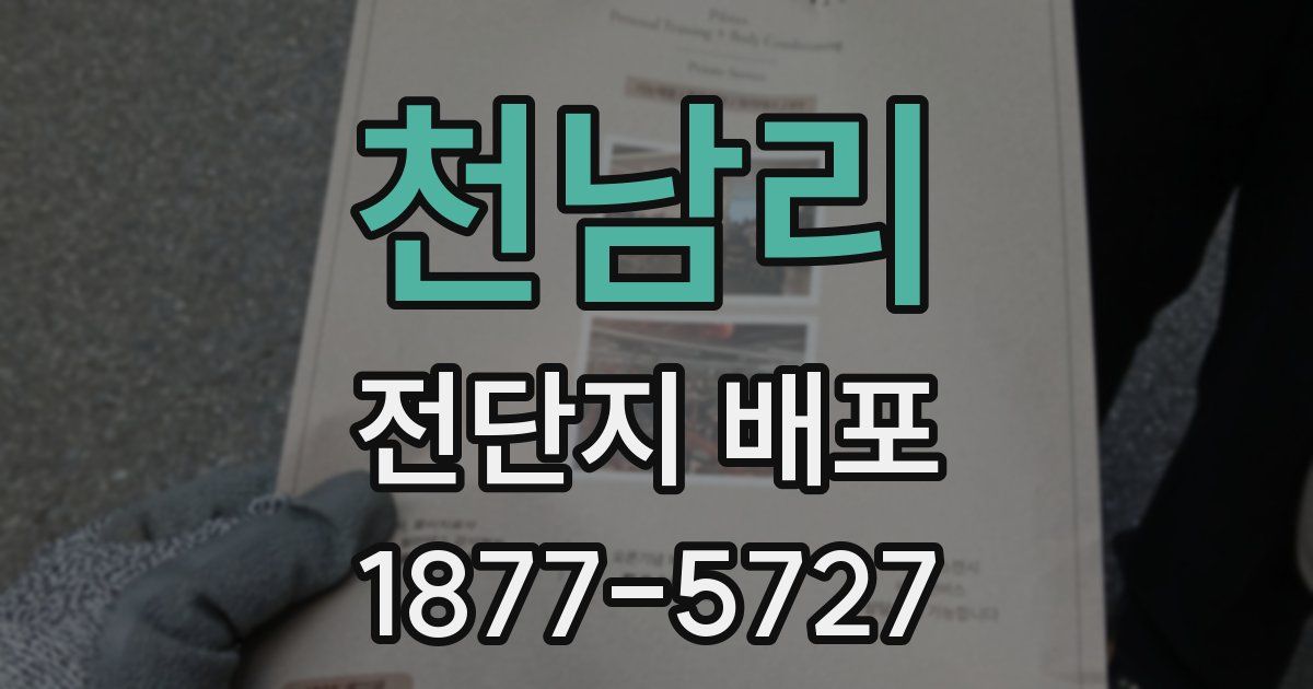 천남리 전단지 배포