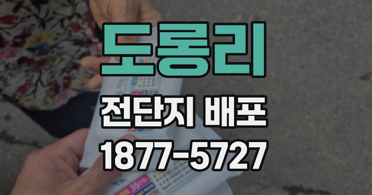 도롱리 전단지 배포