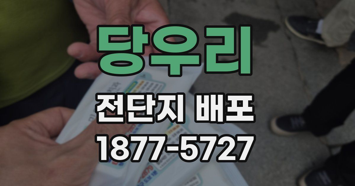 당우리 전단지 배포