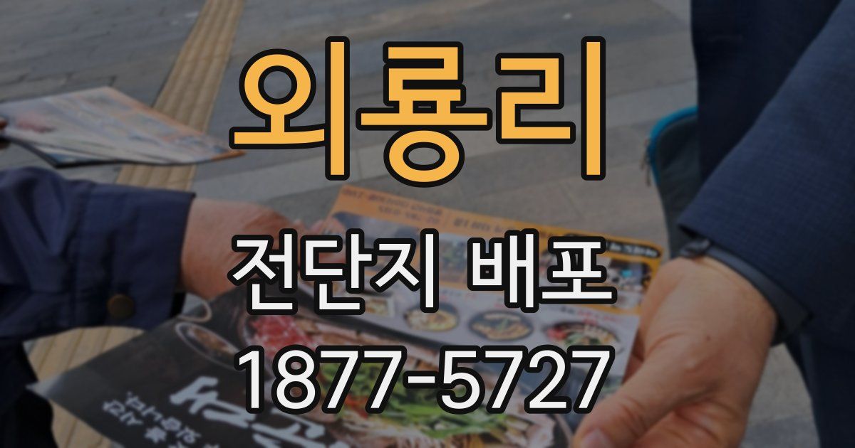 외룡리 전단지 배포