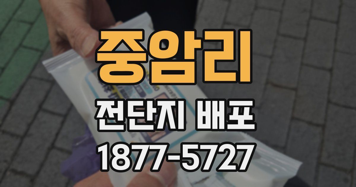 중암리 전단지 배포