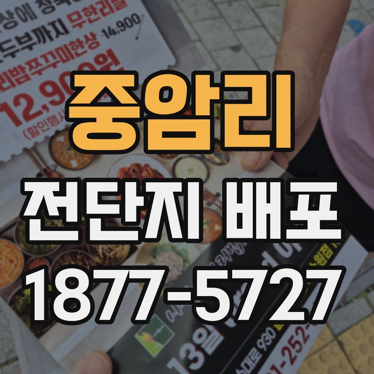중암리 전단지 배포