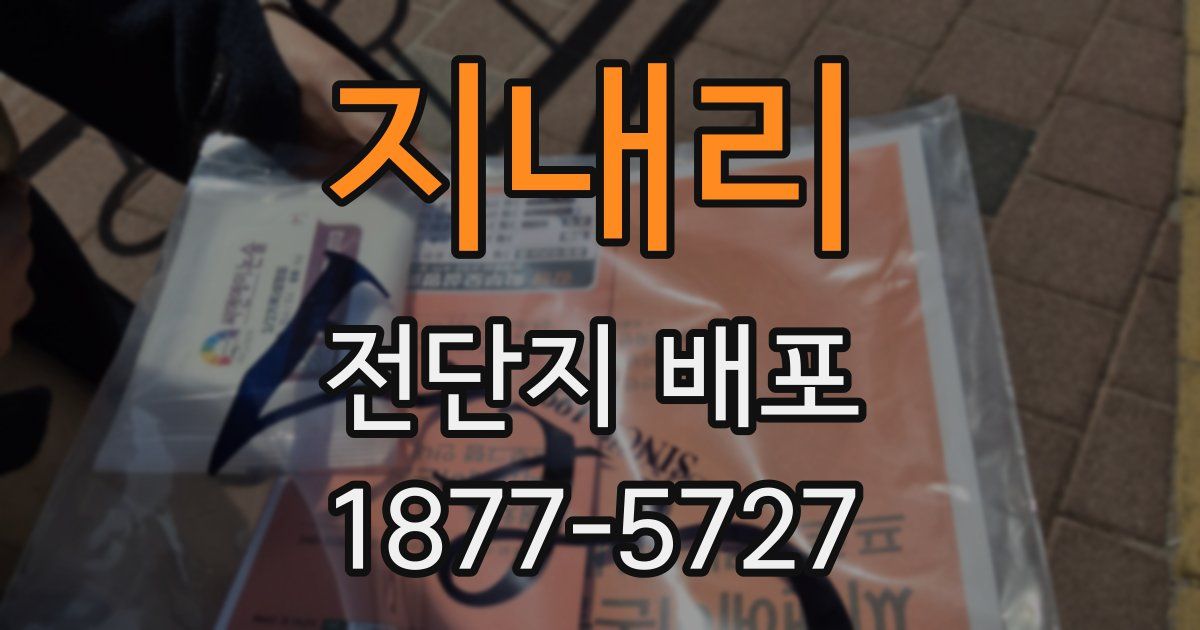 지내리 전단지 배포