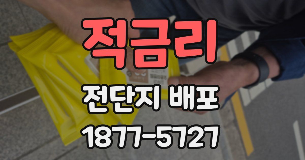 적금리 전단지 배포