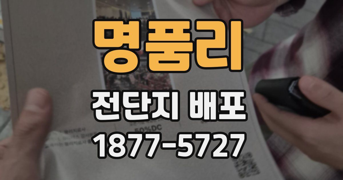명품리 전단지 배포
