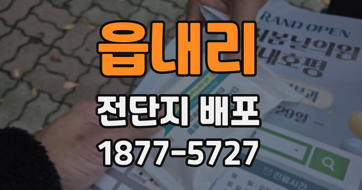 읍내리 전단지 배포