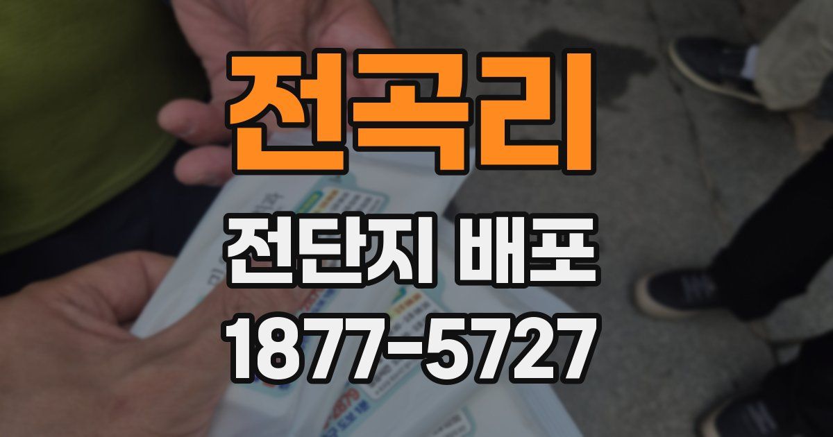 전곡리 전단지 배포