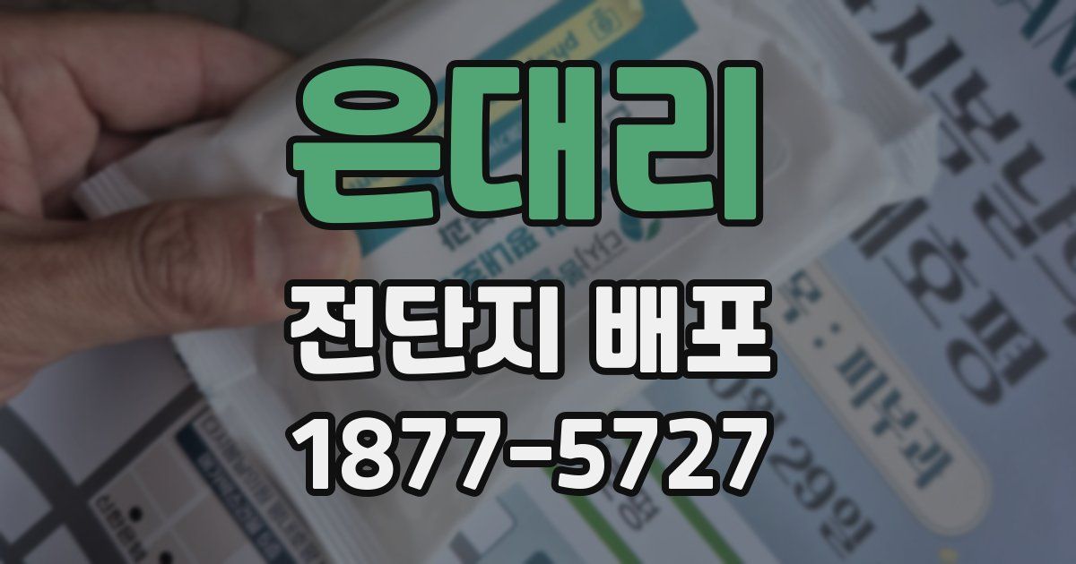 은대리 전단지 배포