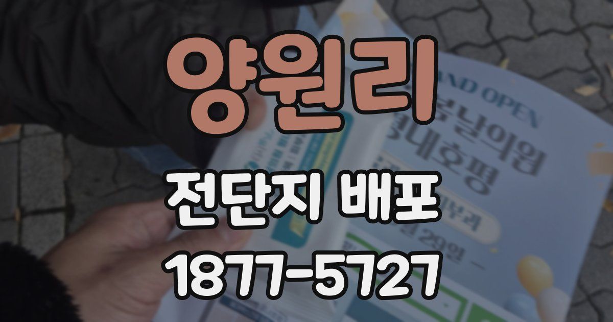 양원리 전단지 배포