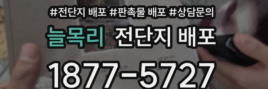 늘목리 전단지 배포
