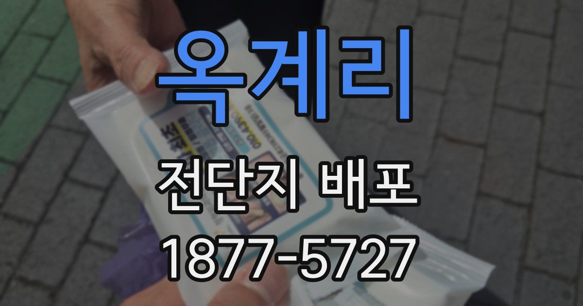 옥계리 전단지 배포