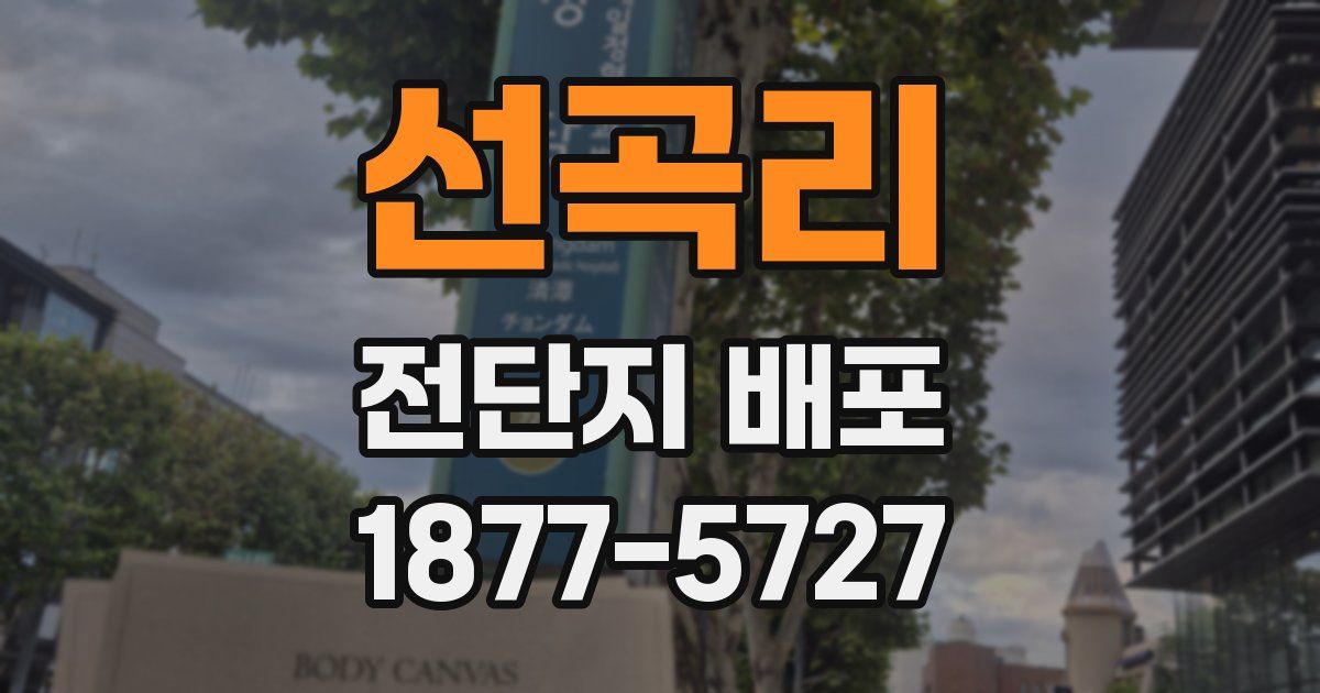 선곡리 전단지 배포