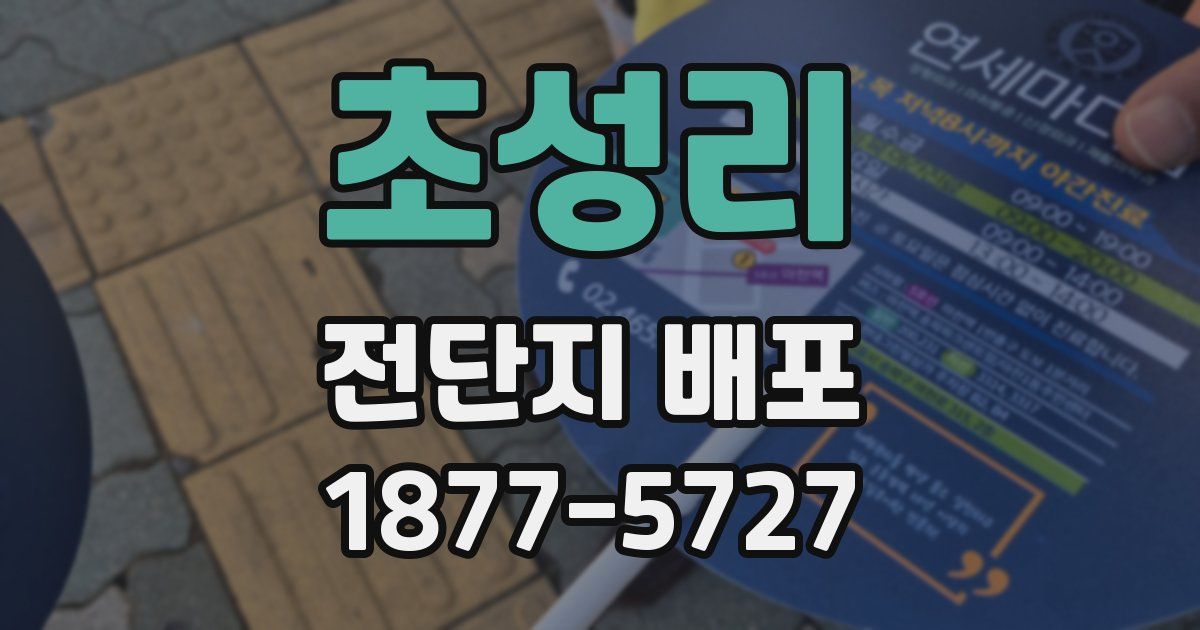 초성리 전단지 배포