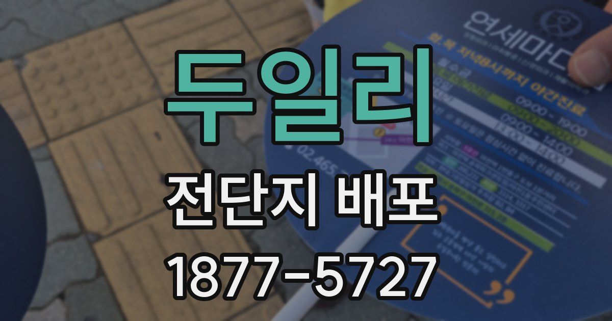 두일리 전단지 배포