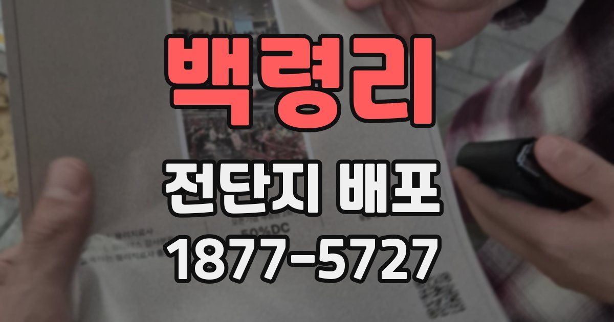 백령리 전단지 배포
