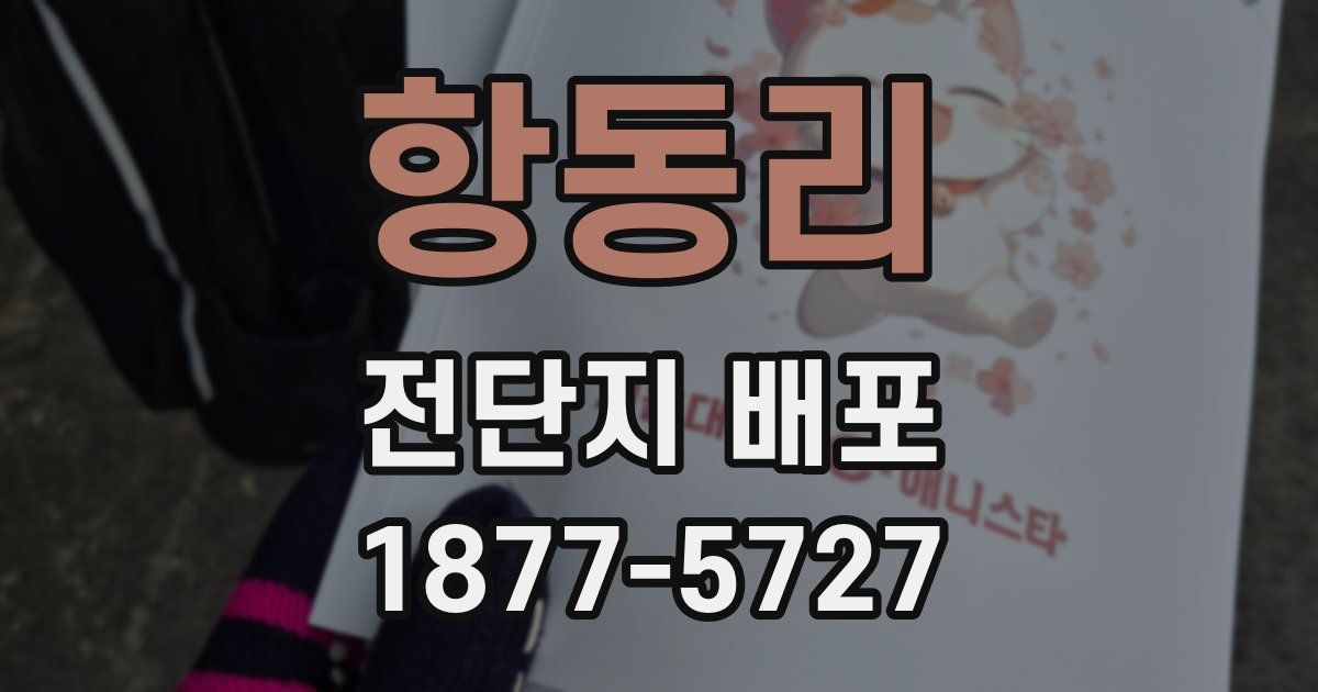 항동리 전단지 배포
