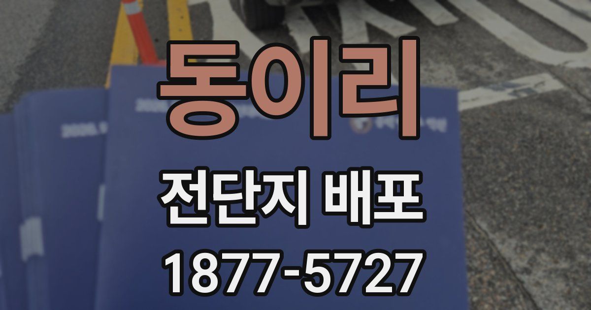 동이리 전단지 배포