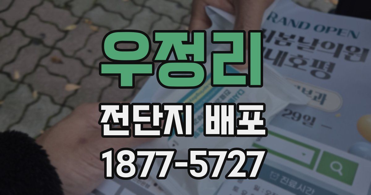 우정리 전단지 배포