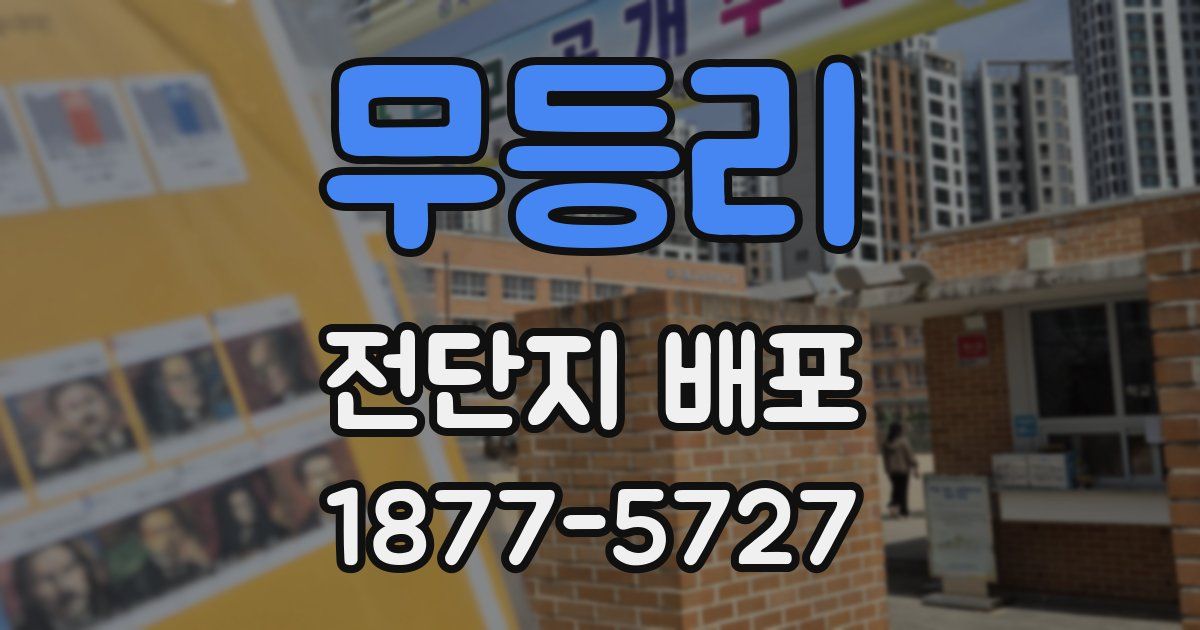 무등리 전단지 배포