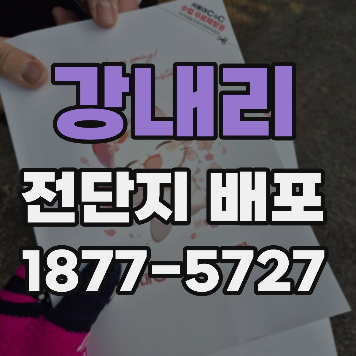 강내리 전단지 배포