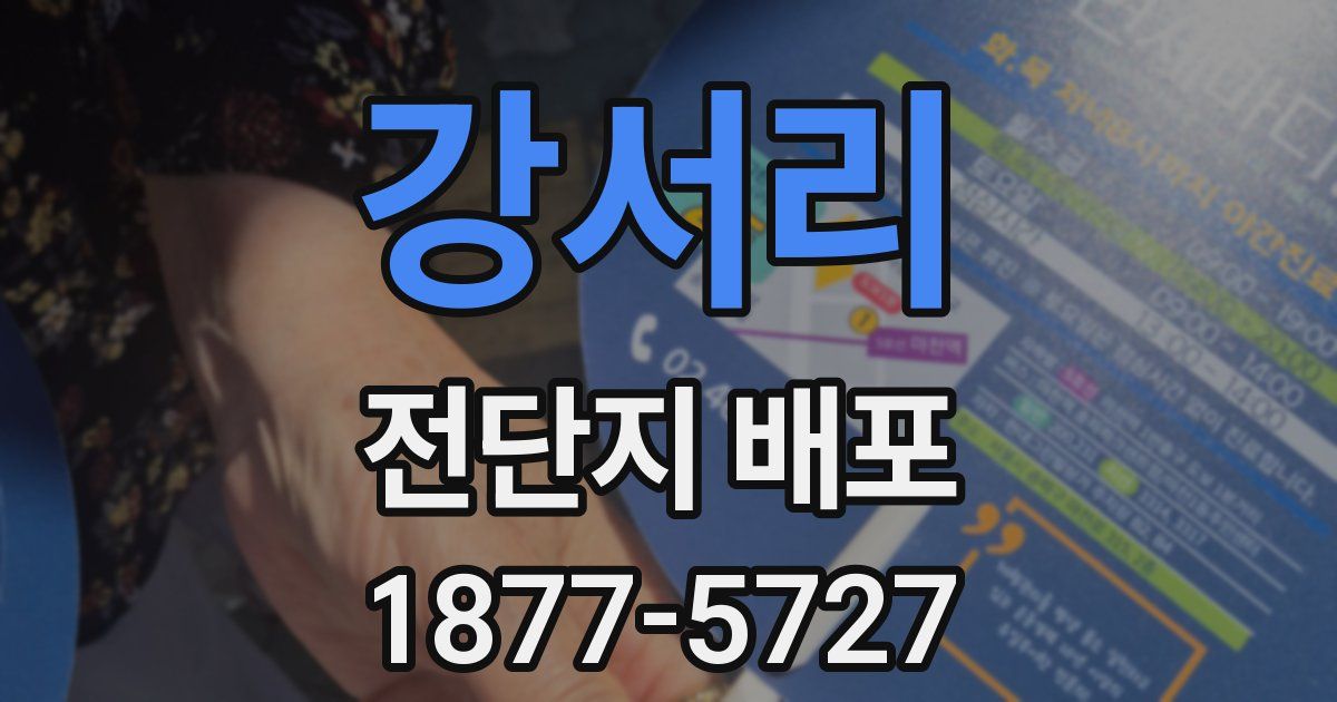 강서리 전단지 배포