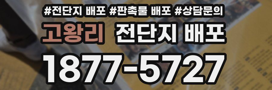 고왕리 전단지 배포