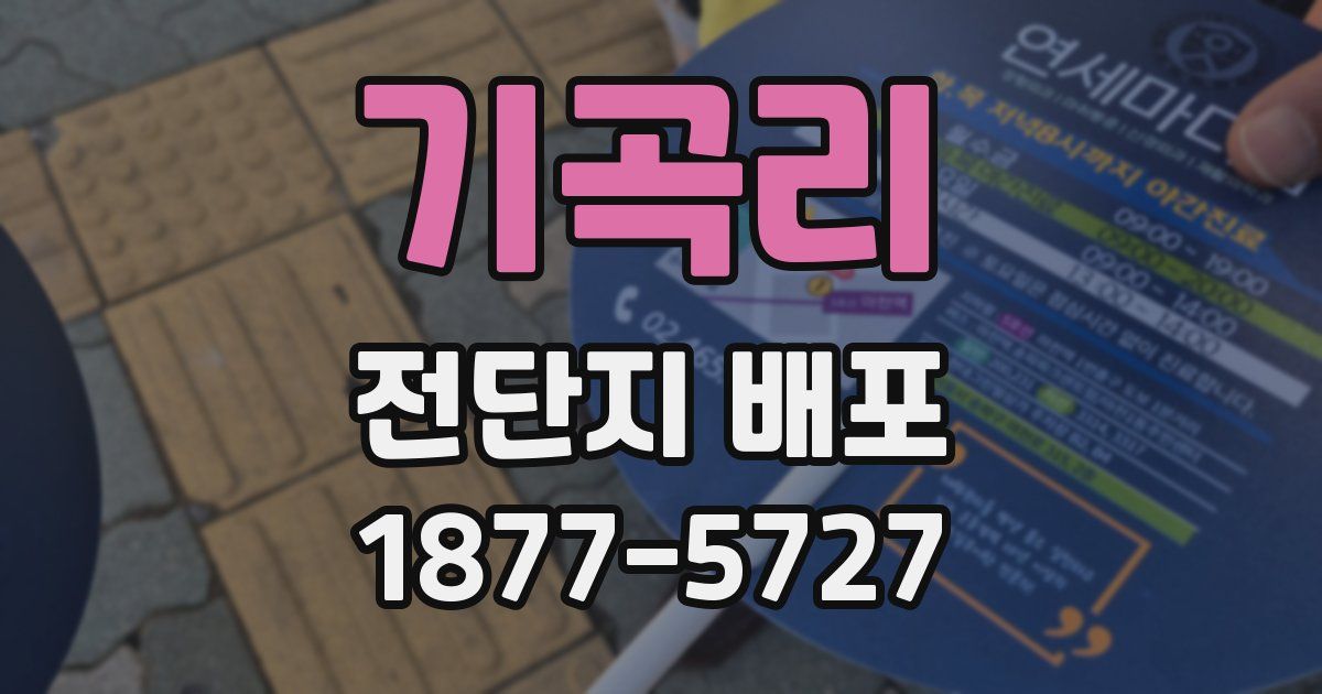 기곡리 전단지 배포