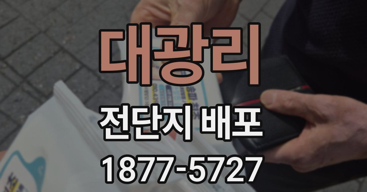 대광리 전단지 배포