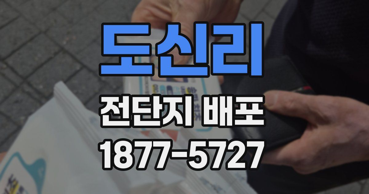 도신리 전단지 배포