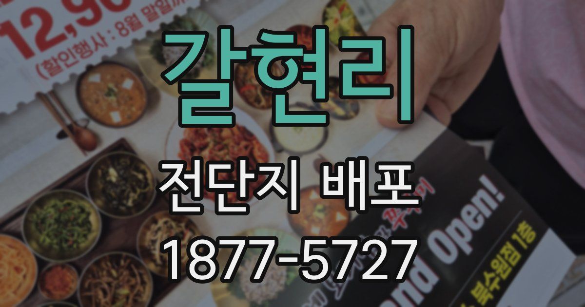 갈현리 전단지 배포