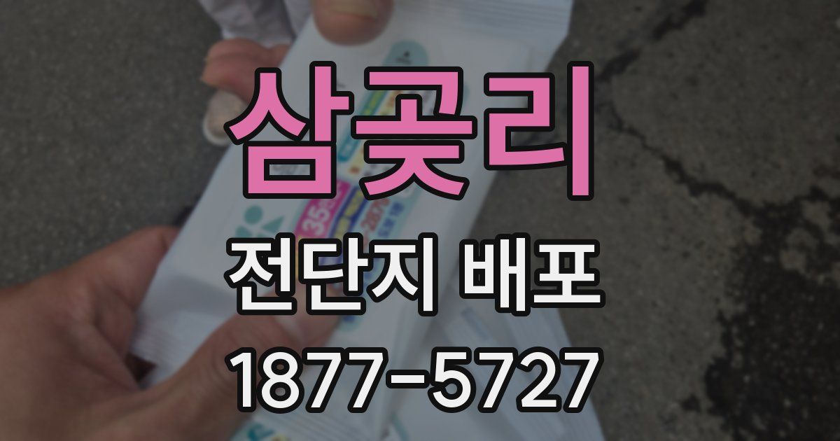삼곶리 전단지 배포