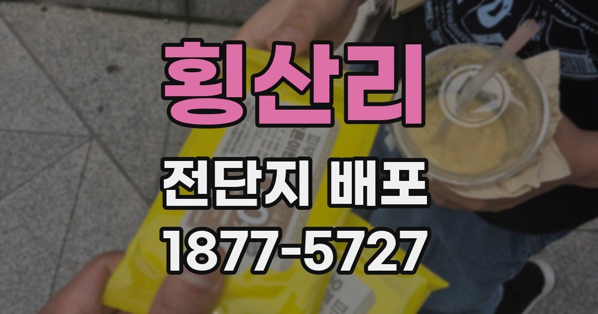 횡산리 전단지 배포