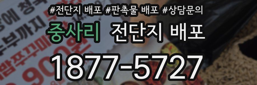 중사리 전단지 배포