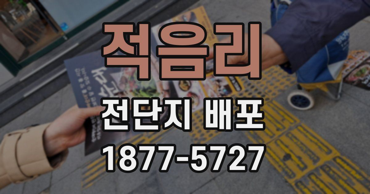 적음리 전단지 배포